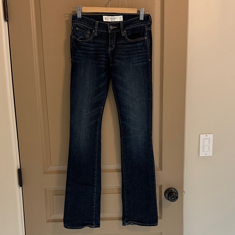 Abercrombie & Fitch Low Rise Dark Blue Boot Cut Jeans